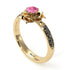 A lady's Rose Pink Moissanite Ring- Elena no. 804